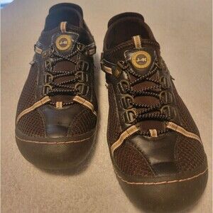 J-41 Jeep Size 7M Women Brown & Pink Tahoe Mesh Trail Slide Walking Water Shoes